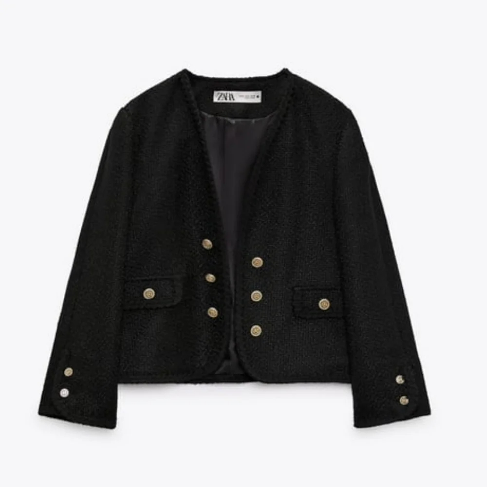 ZARA TEXTURED JACKET WITH BUTTONS SIZE M - Picture 8 of 10